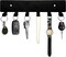 Key Holder for Wall, Key Hooks with 6 Hooks, Wall Mounted Key Holder for Hallway, Self Adhesive Key Rack(Black)
